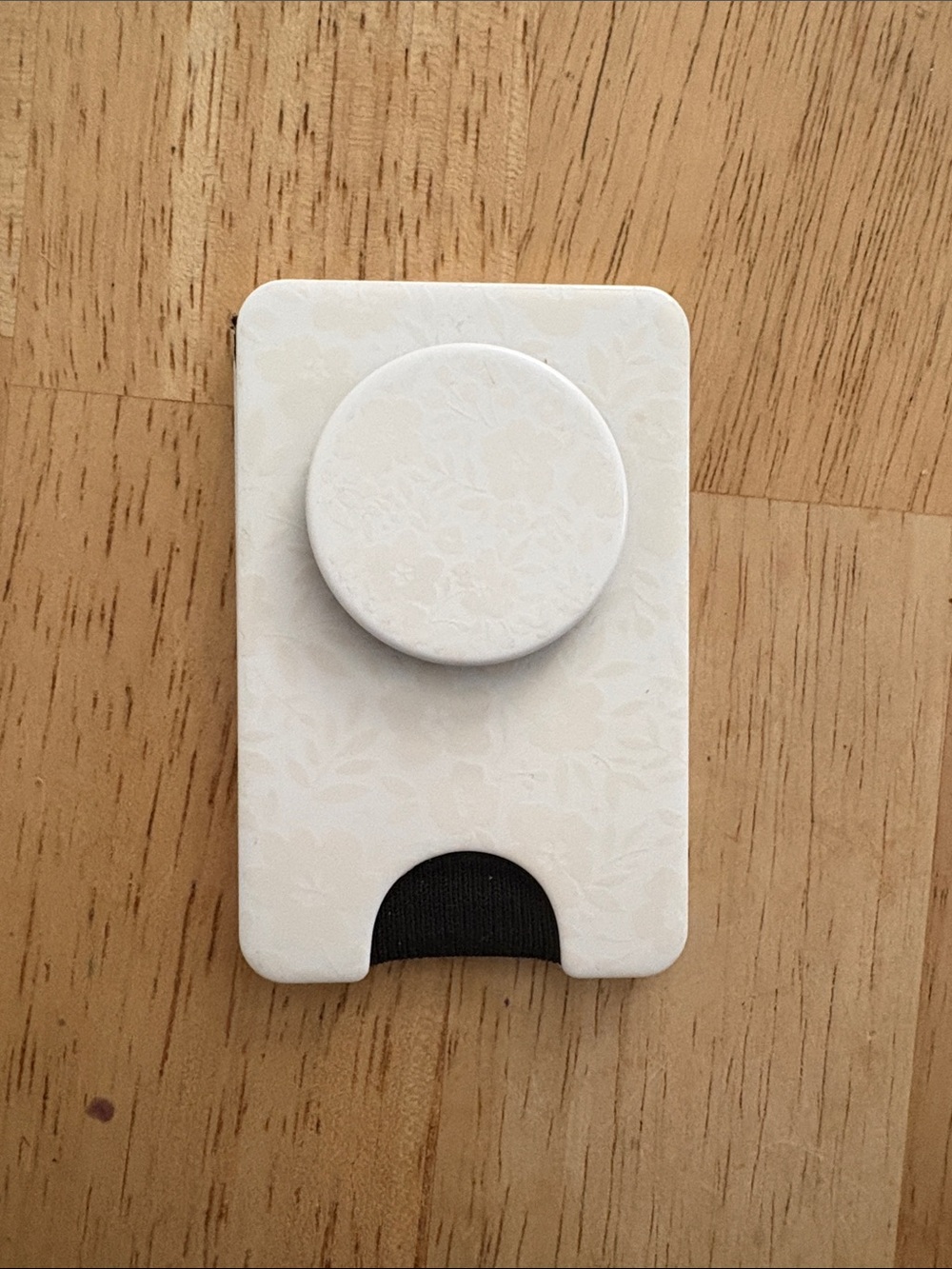 Minimal White with floral Floral PopSocket Wallet